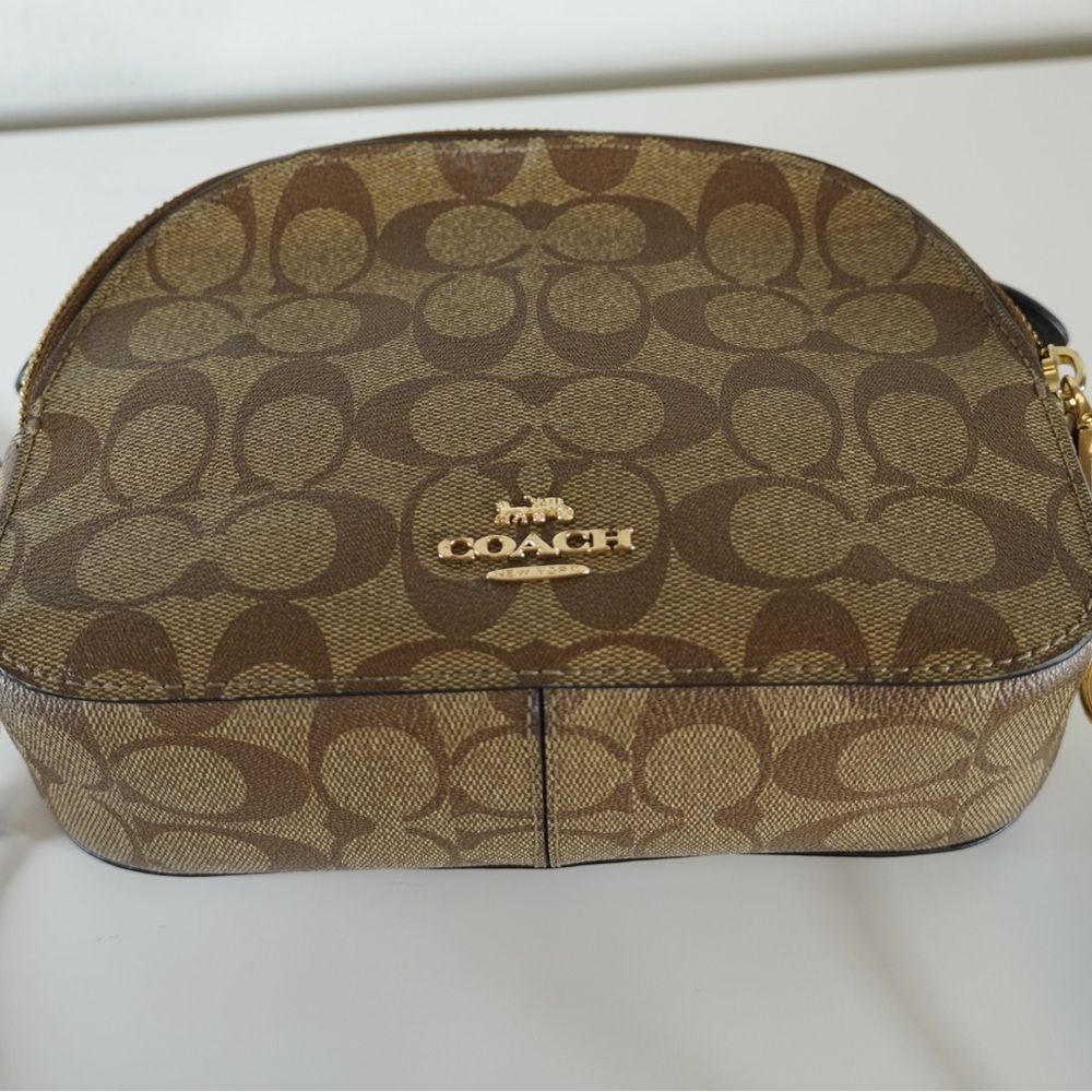 Coach Preloved Serena Satchel In Signature Canvas Bag Khaki - Picture 7 of 7